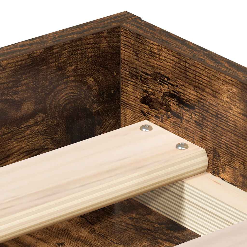Cadre de lit sans matelas chêne fumé 200x200 cm - XIOS