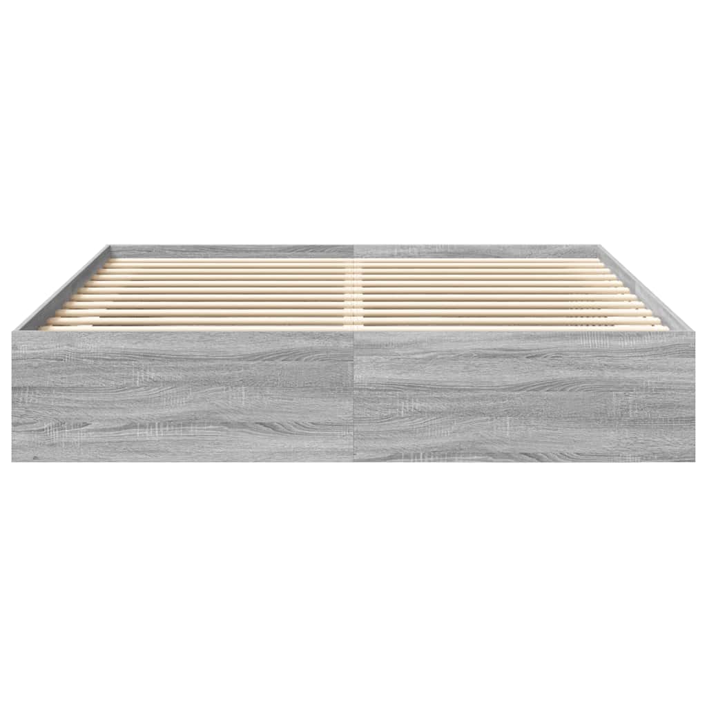 Cadre de lit sans matelas sonoma gris 200x200 cm - XIOS