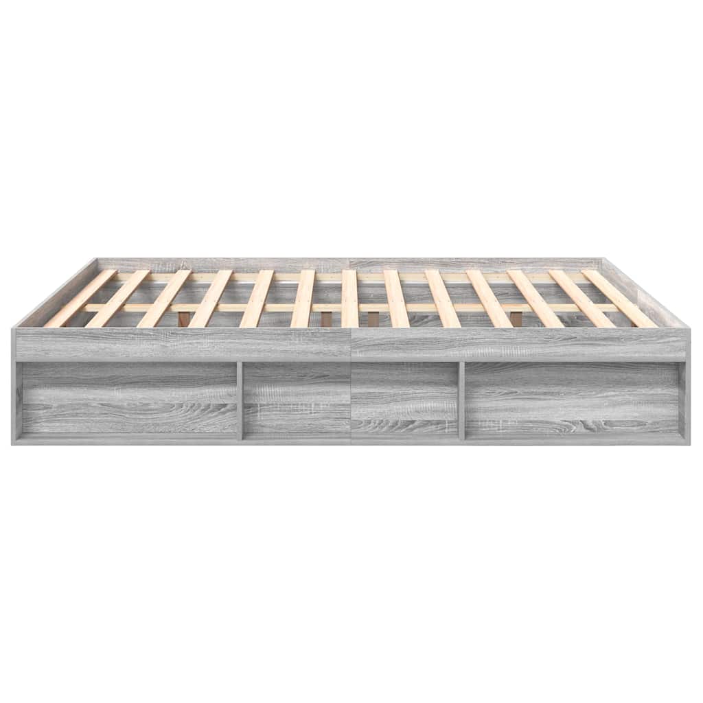 Cadre de lit sans matelas sonoma gris 200x200 cm - XIOS
