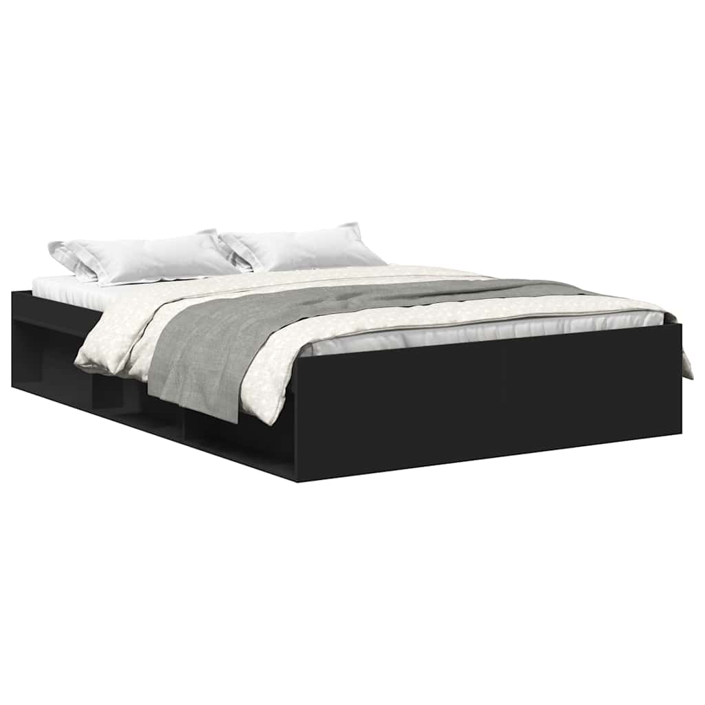 Cadre de lit sans matelas noir 120x190 cm - XIOS