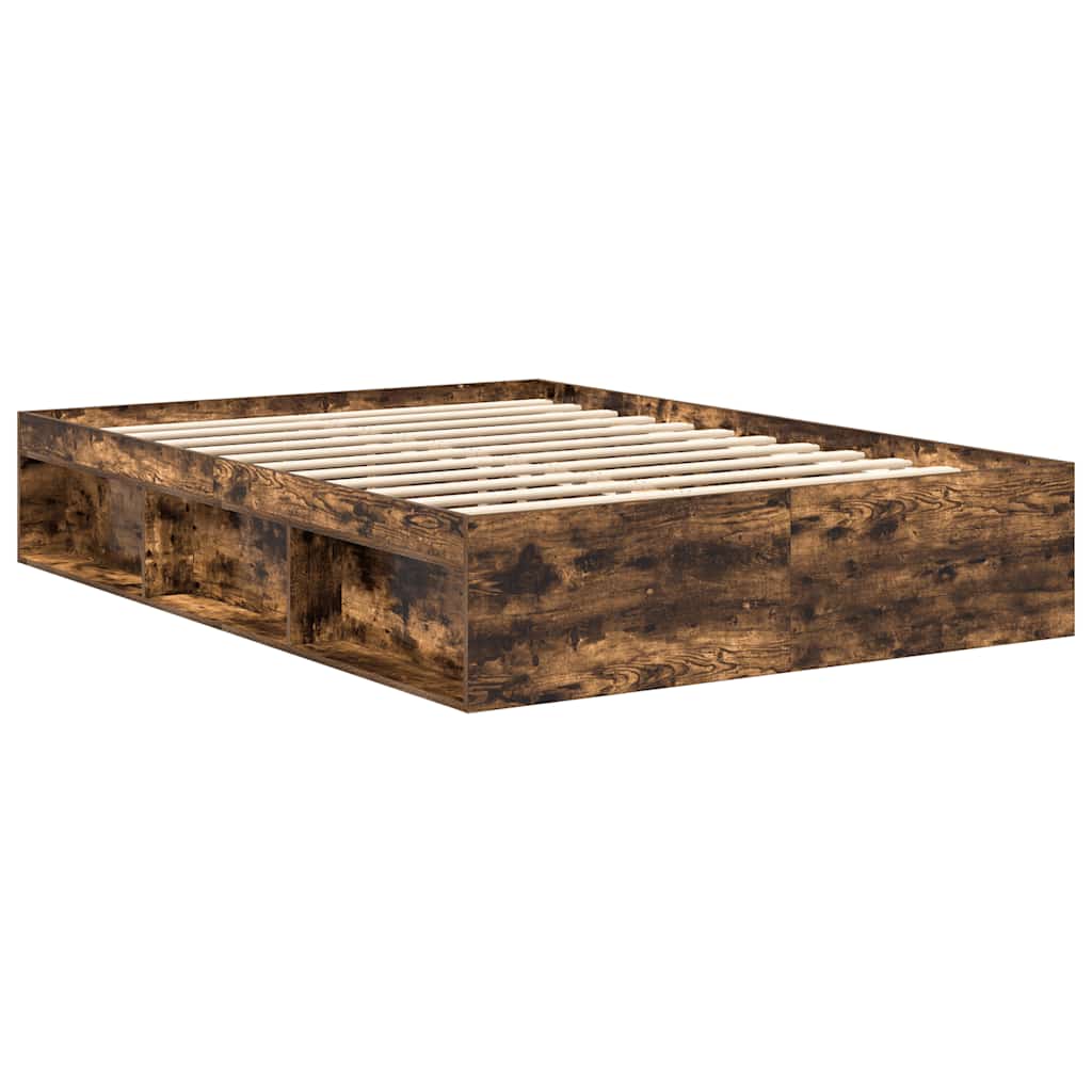 Cadre de lit sans matelas chêne fumé 120x190 cm - XIOS