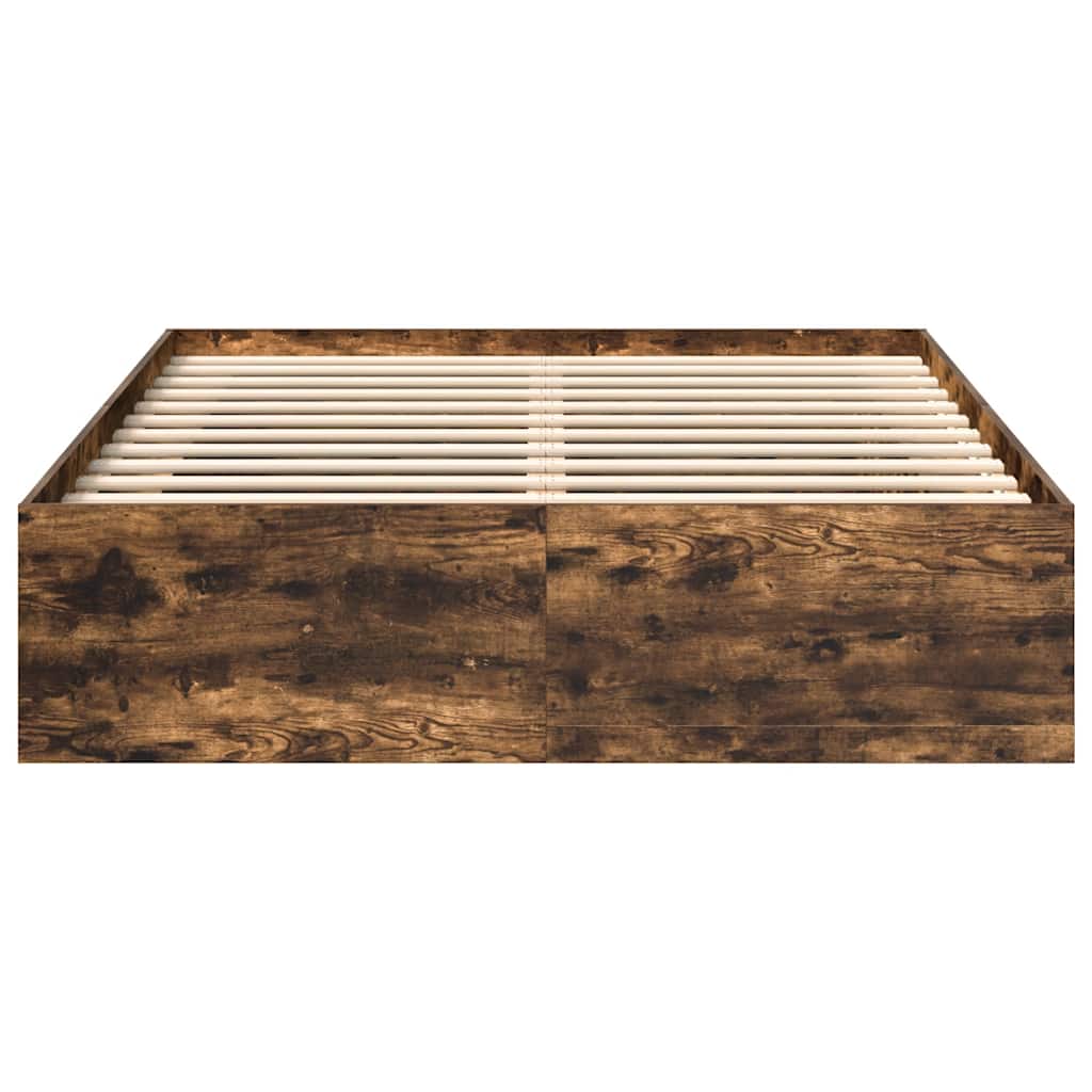 Cadre de lit sans matelas chêne fumé 120x190 cm - XIOS