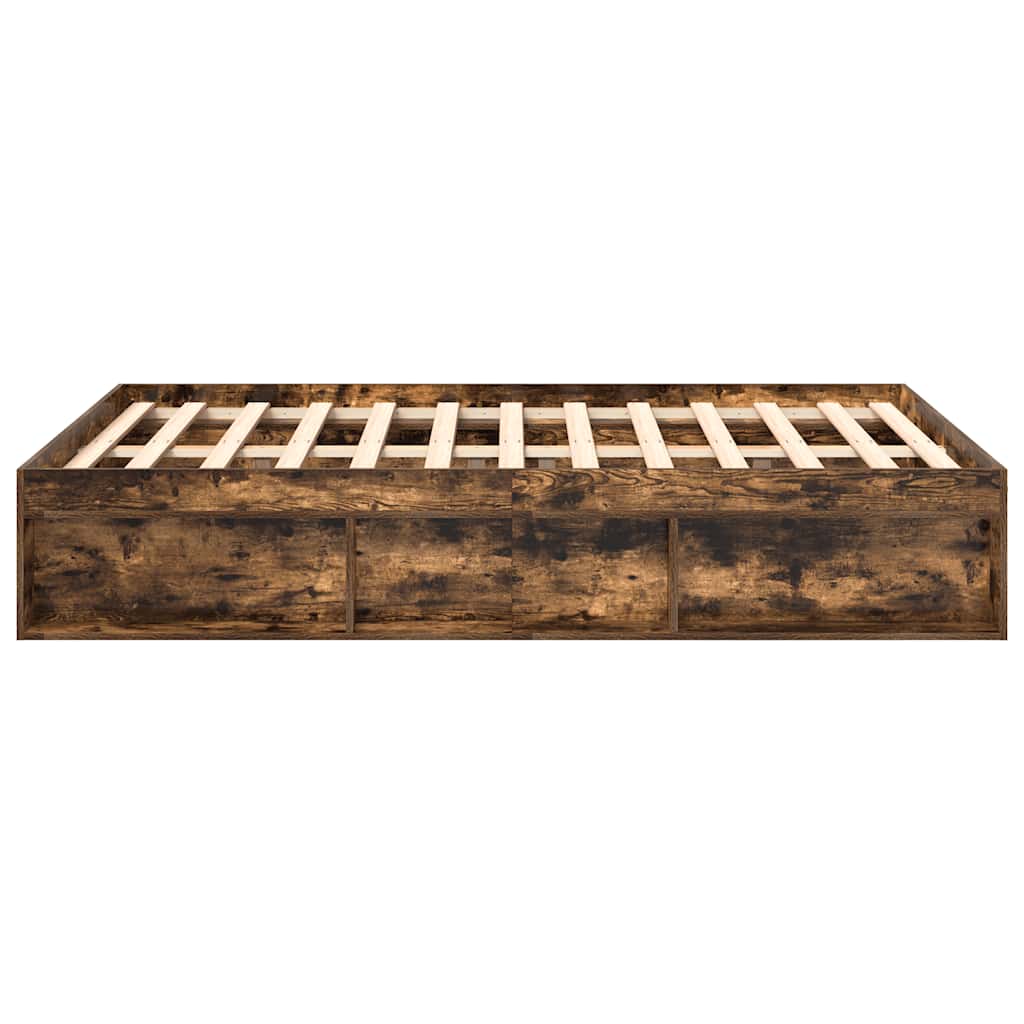 Cadre de lit sans matelas chêne fumé 120x190 cm - XIOS
