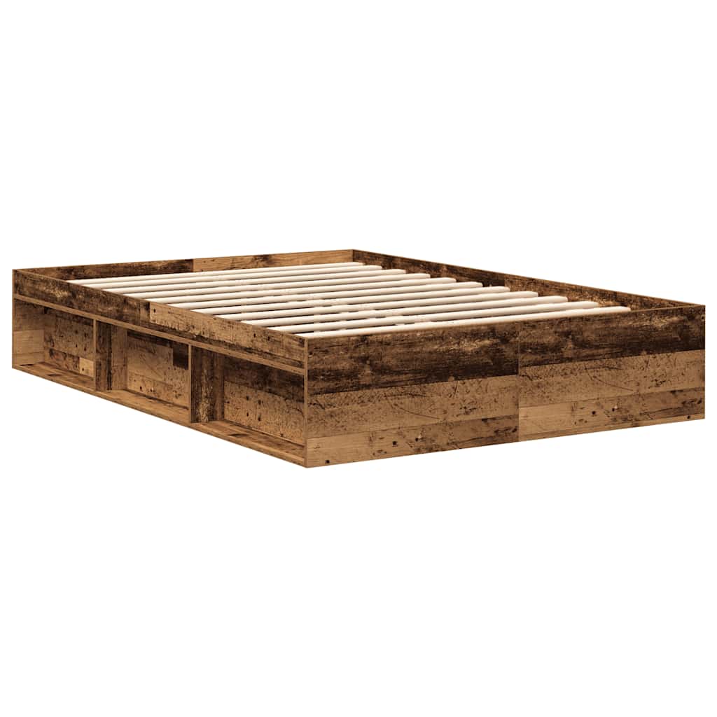 Cadre de lit sans matelas chêne fumé 120x190 cm - XIOS