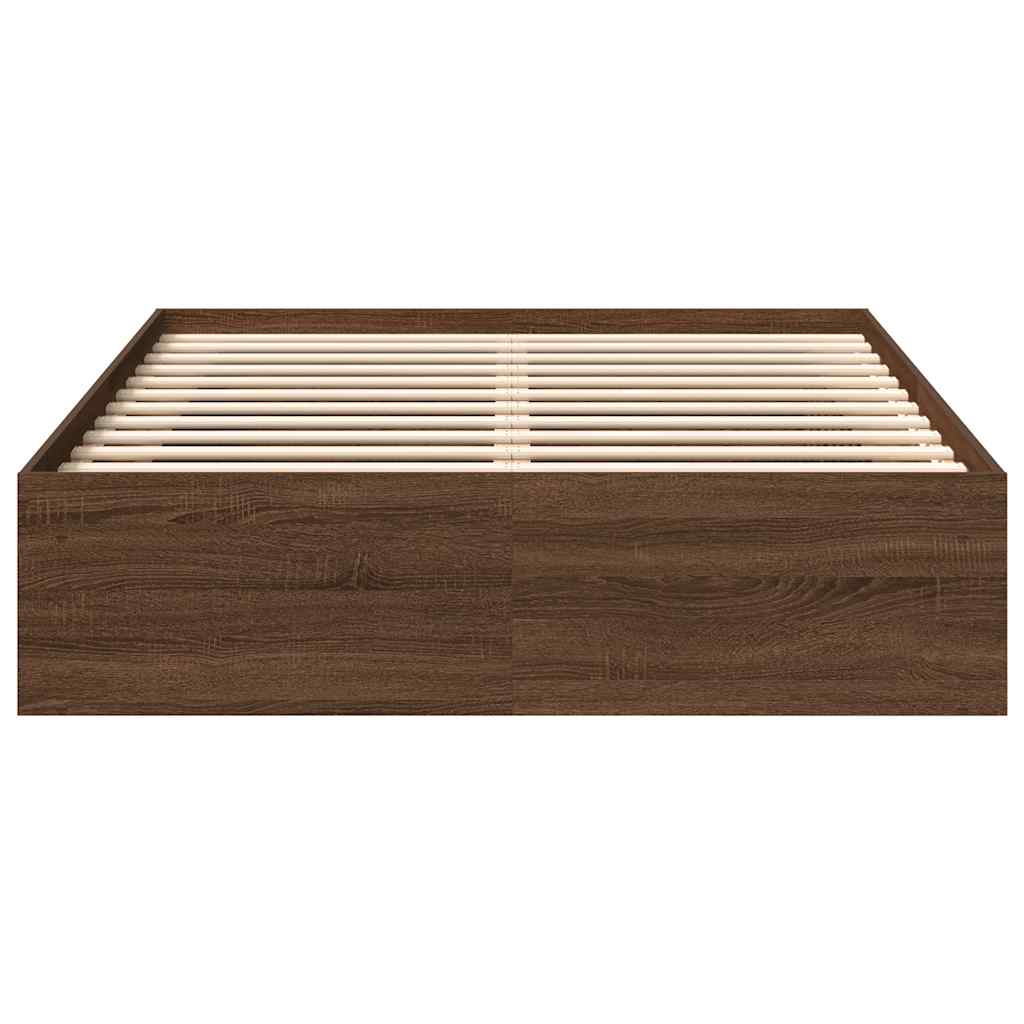 Cadre de lit sans matelas chêne marron 120x190 cm - XIOS