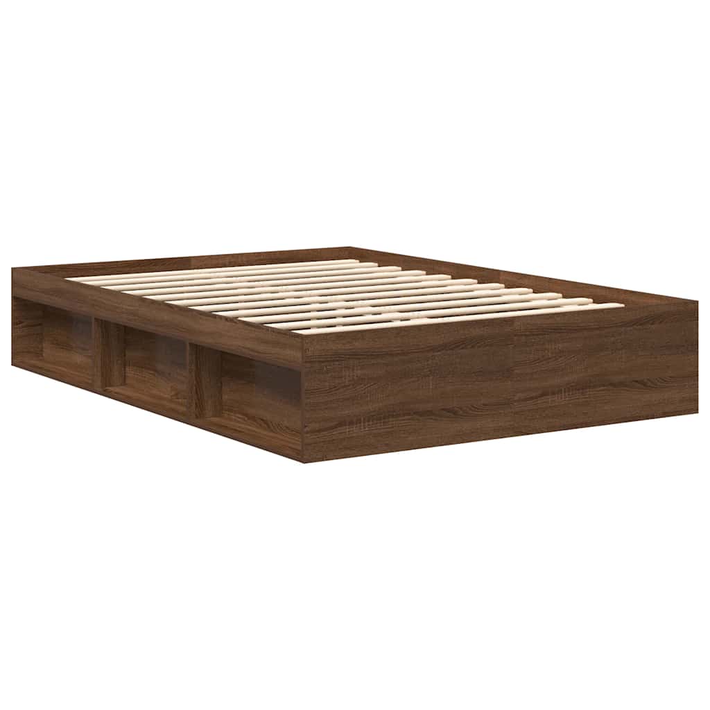 Cadre de lit sans matelas chêne marron 120x190 cm - XIOS
