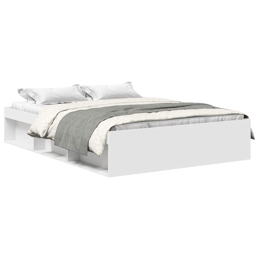 Cadre de lit sans matelas blanc 140x190 cm - XIOS