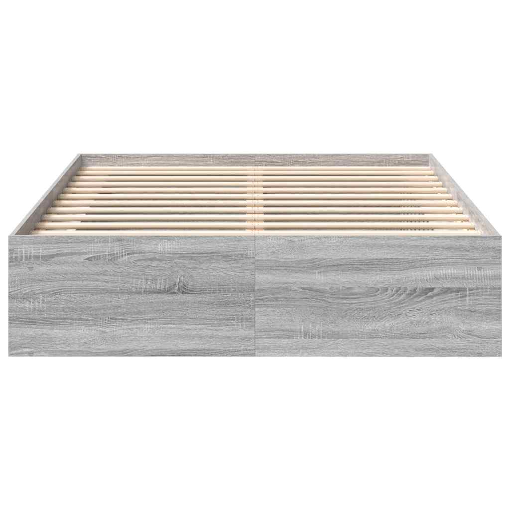 Cadre de lit sans matelas sonoma gris 140x190 cm - XIOS