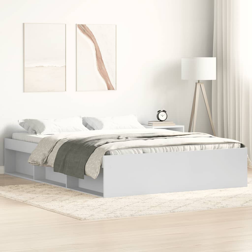 Cadre de lit sans matelas blanc 135x190 cm - XIOS