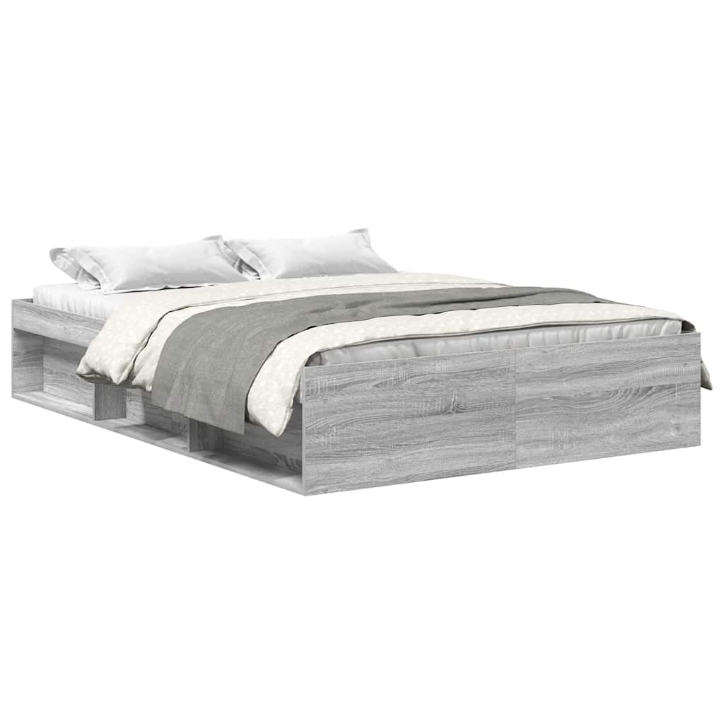Cadre de lit sans matelas sonoma gris 135x190 cm - XIOS