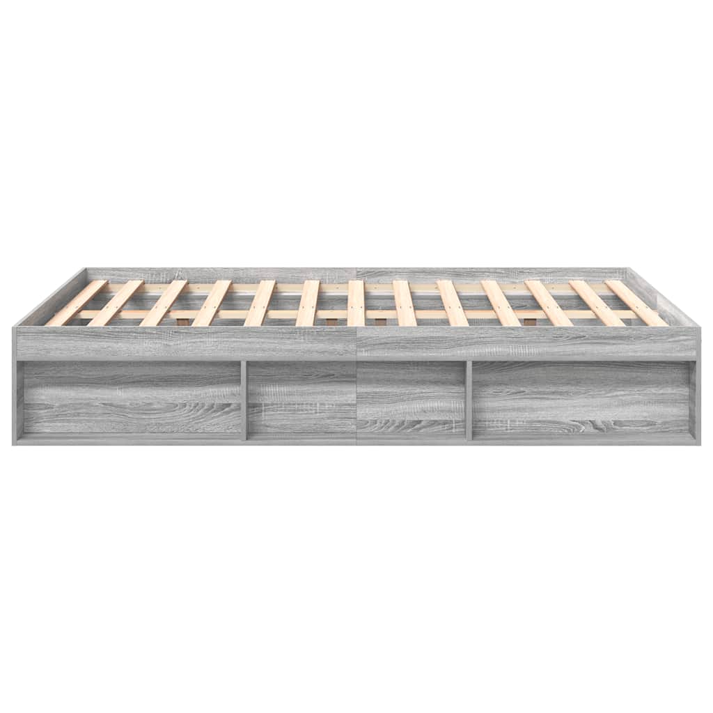 Cadre de lit sans matelas sonoma gris 135x190 cm - XIOS