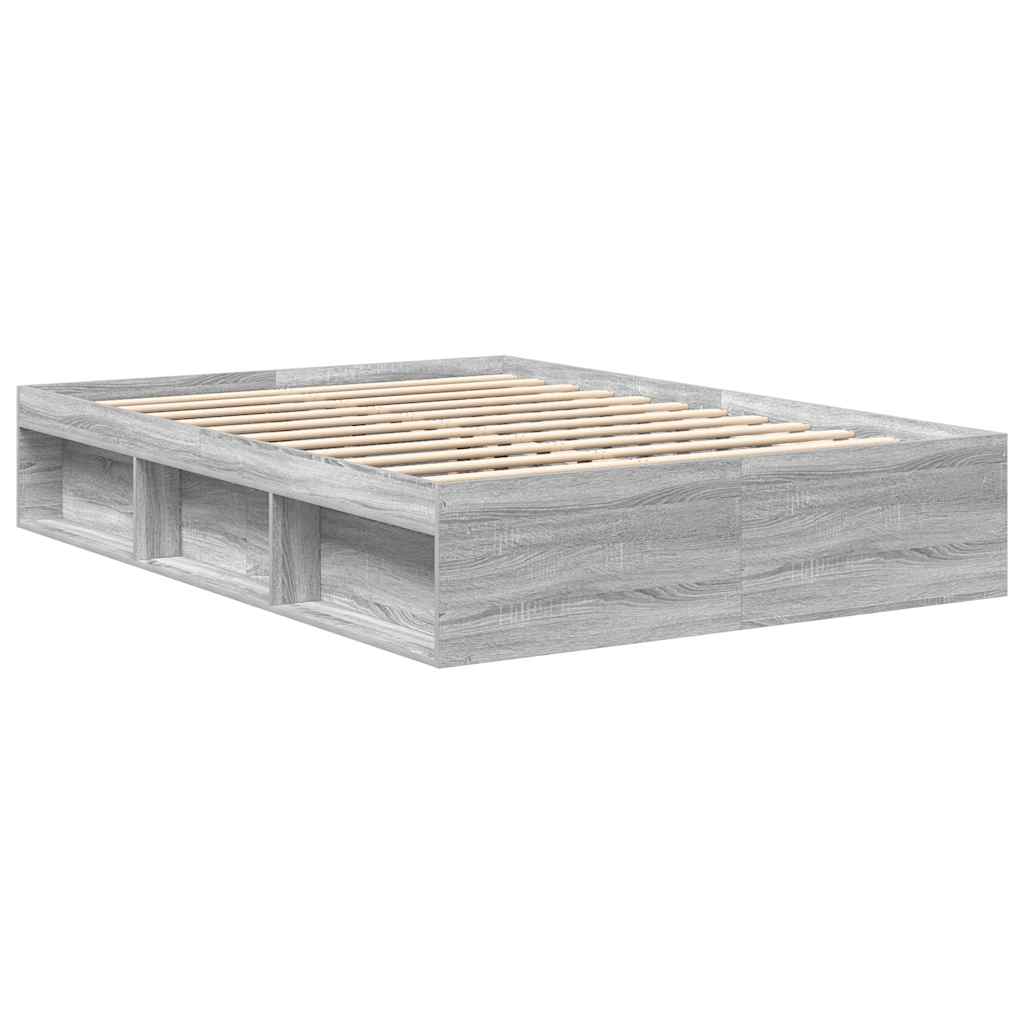 Cadre de lit sans matelas sonoma gris 135x190 cm - XIOS