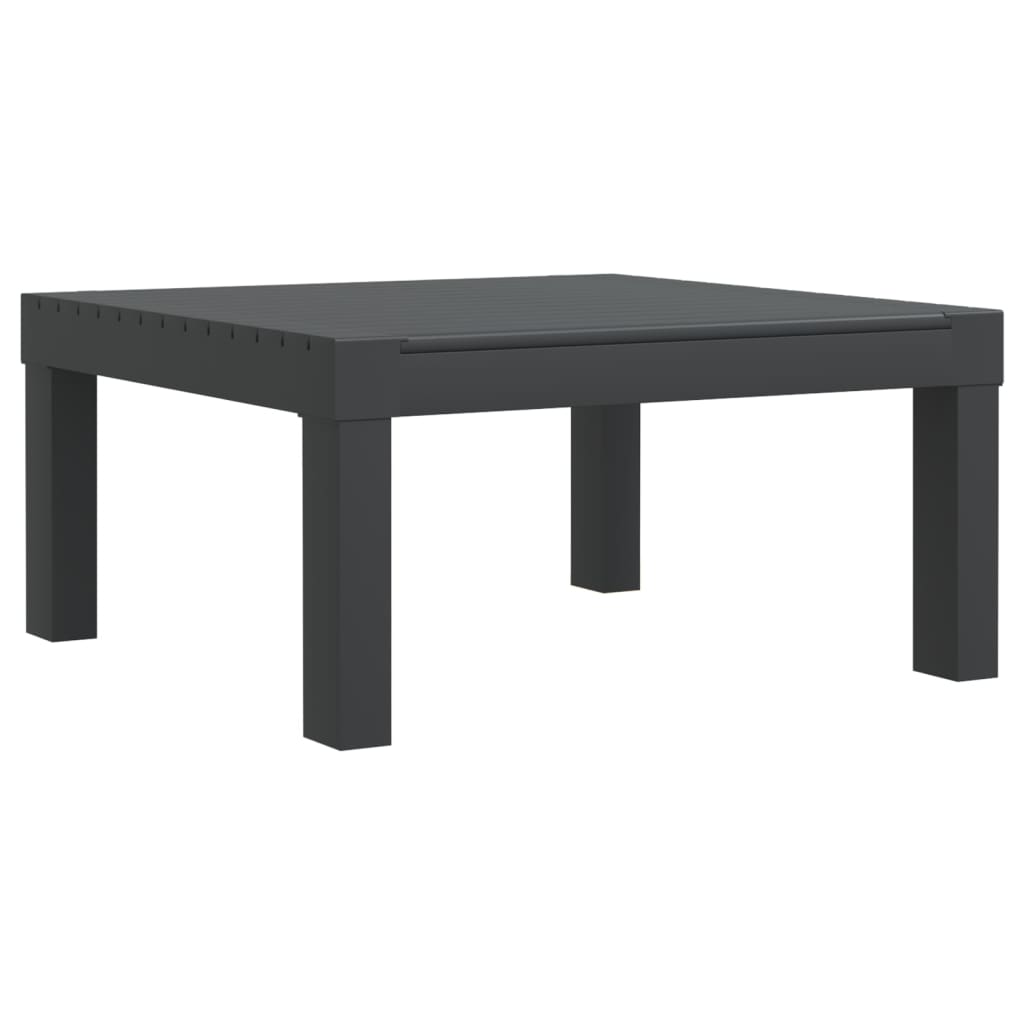 Salon de jardin 3 pcs avec coussins anthracite PP