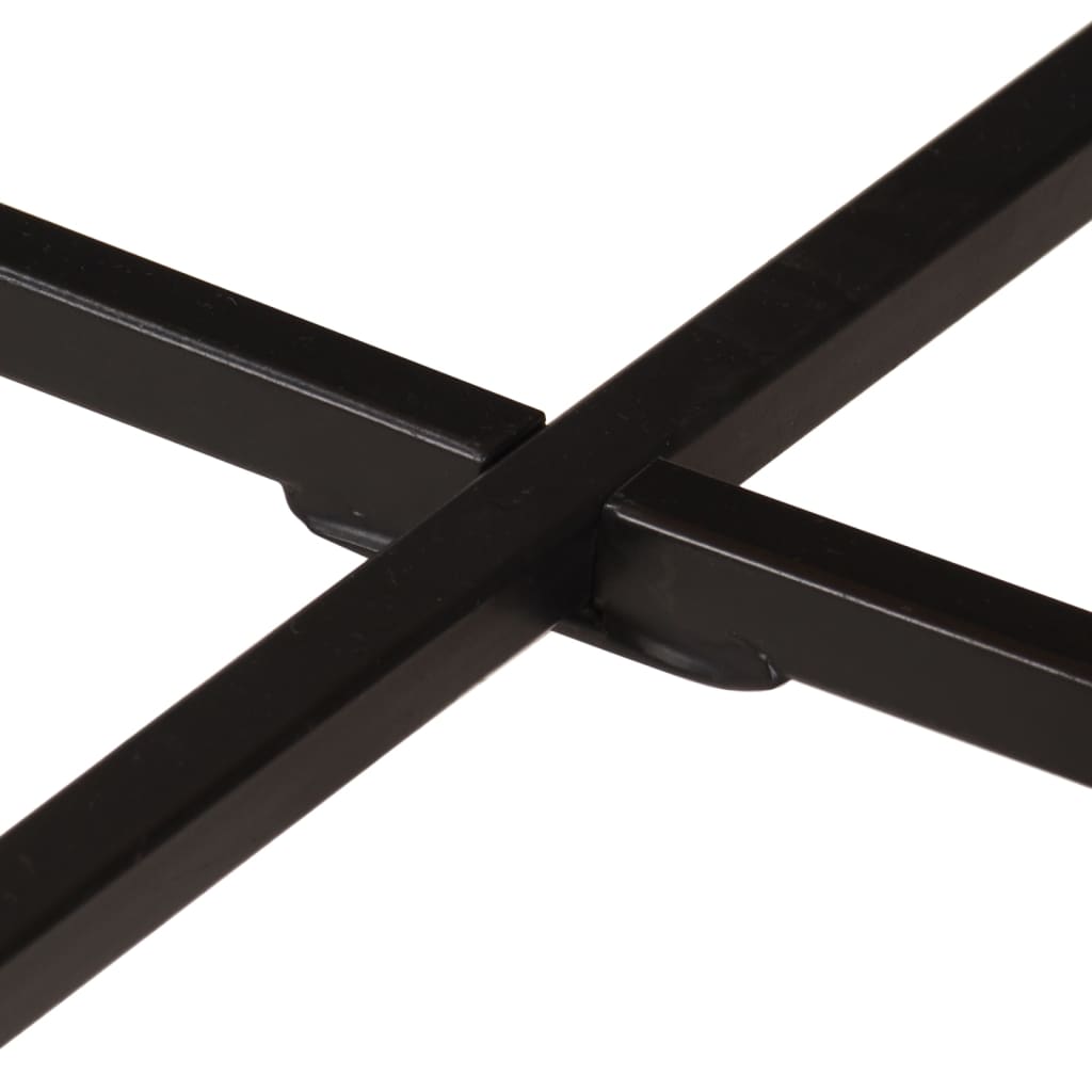 Table basse 54x54x35 cm bois de manguier solide et fer - XIOS