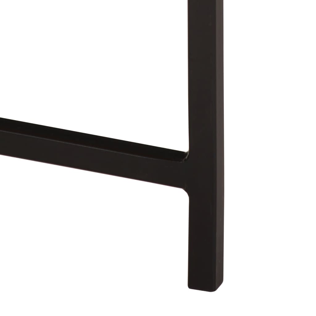 Table basse 54x54x35 cm bois de manguier solide et fer - XIOS