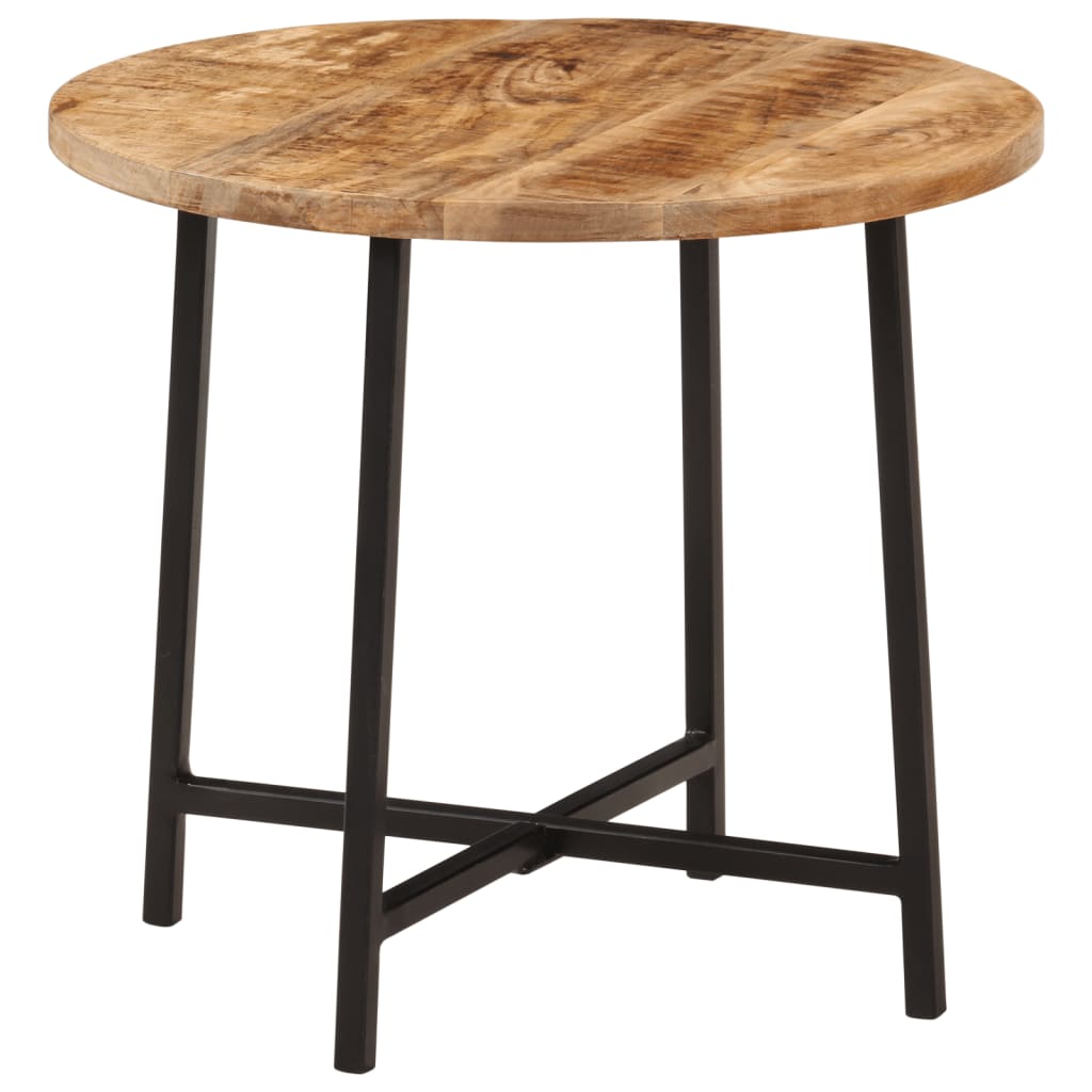Table basse 45x45x40 cm bois de manguier solide et fer - XIOS