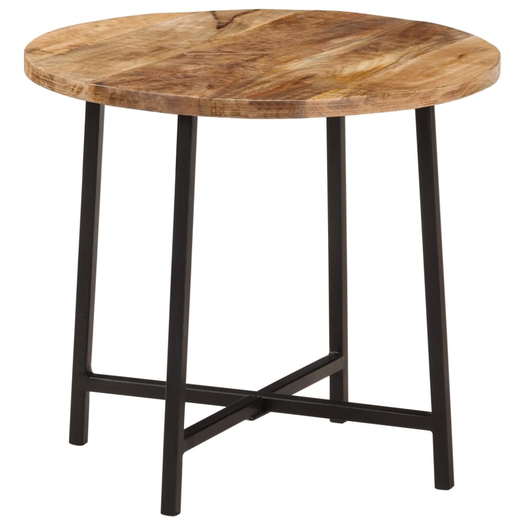Table basse 45x45x40 cm bois de manguier solide et fer - XIOS