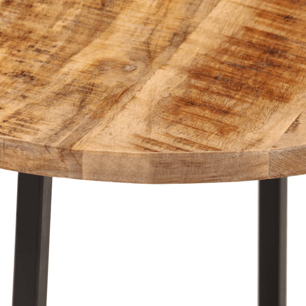 Table basse 45x45x40 cm bois de manguier solide et fer - XIOS