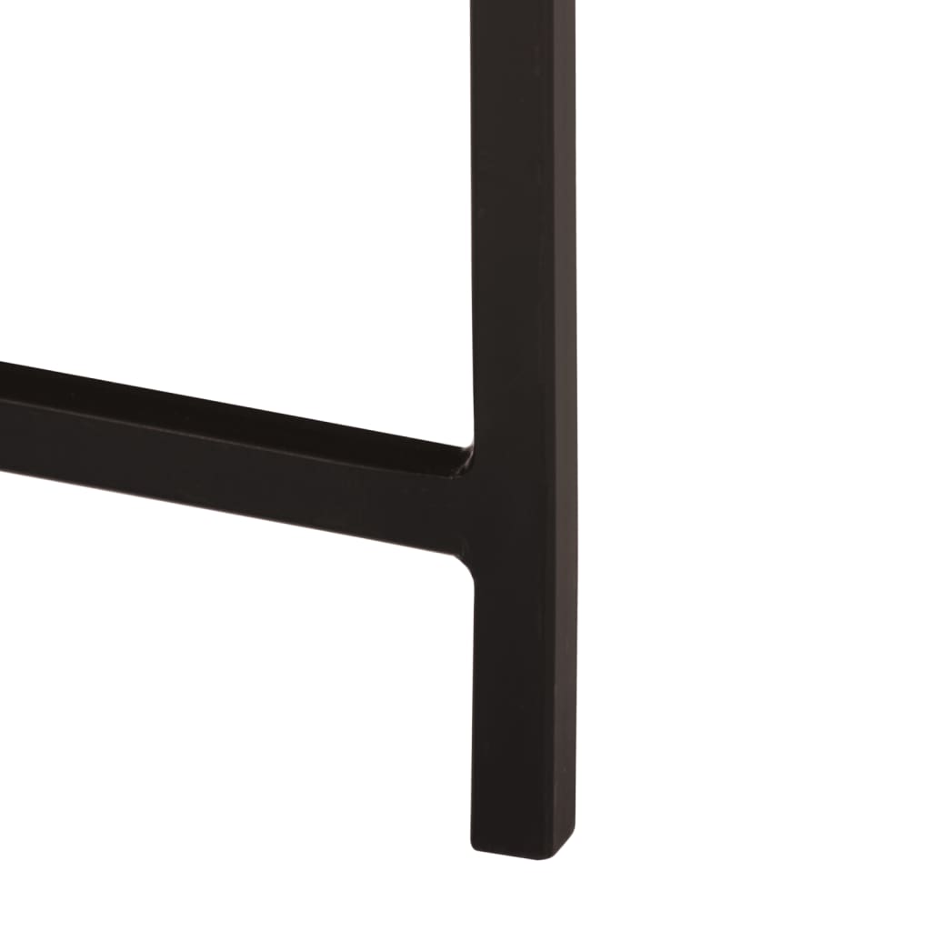 Table basse 45x45x40 cm bois de manguier solide et fer - XIOS