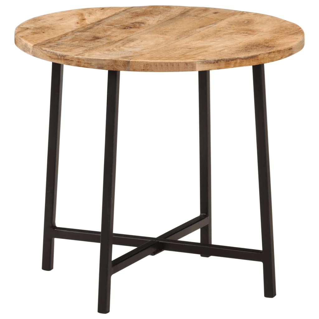Table basse 45x45x40 cm bois de manguier solide et fer - XIOS