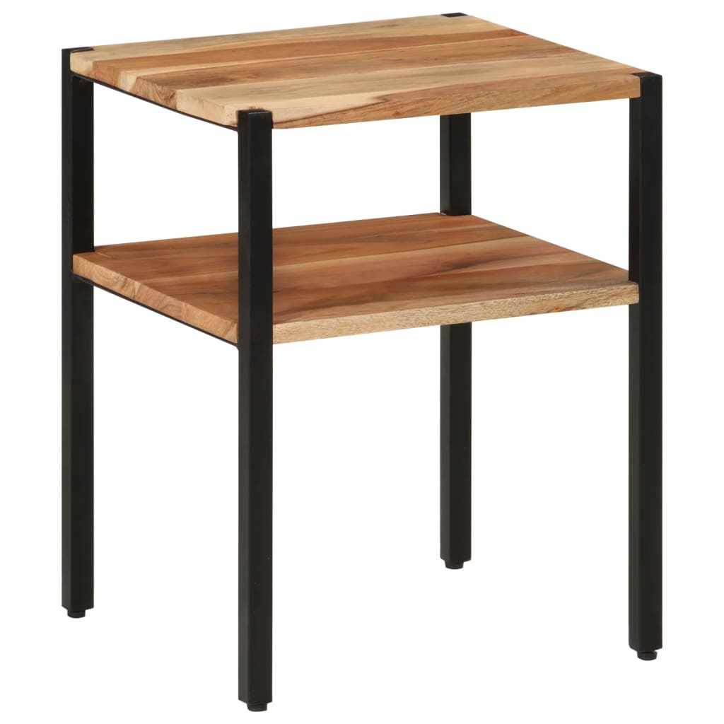 Table d’appoint 35x35x45 cm bois massif d'acacia et fer - XIOS