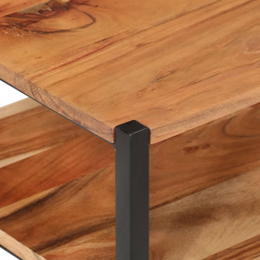 Table d’appoint 35x35x45 cm bois massif d'acacia et fer - XIOS