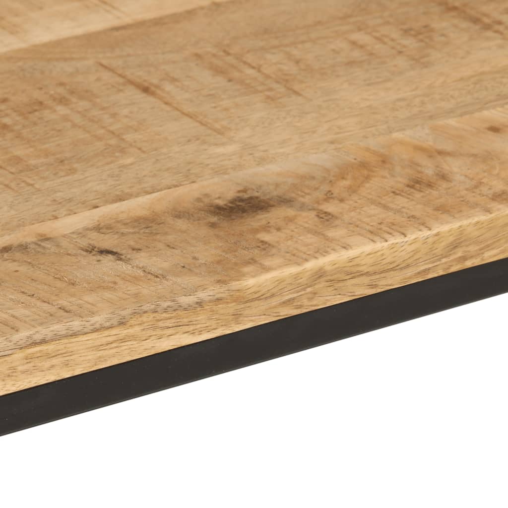 Table console 90x30x75 cm bois de manguier massif brut et fer - XIOS
