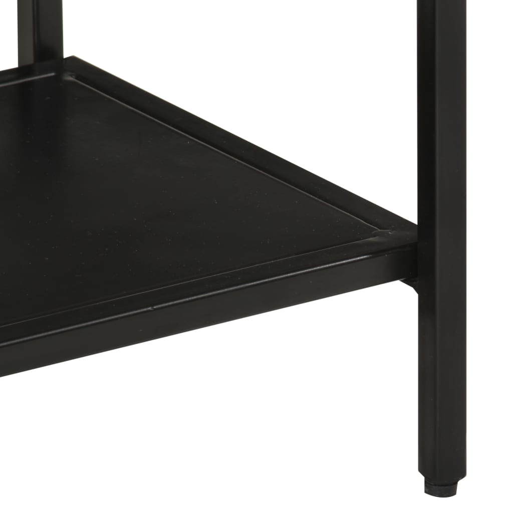 Table console 90x30x75 cm bois de manguier massif brut et fer - XIOS