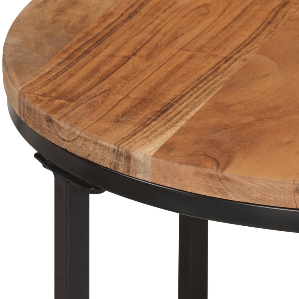 Tables basses gigognes 3 pcs bois massif d'acacia et fer - XIOS