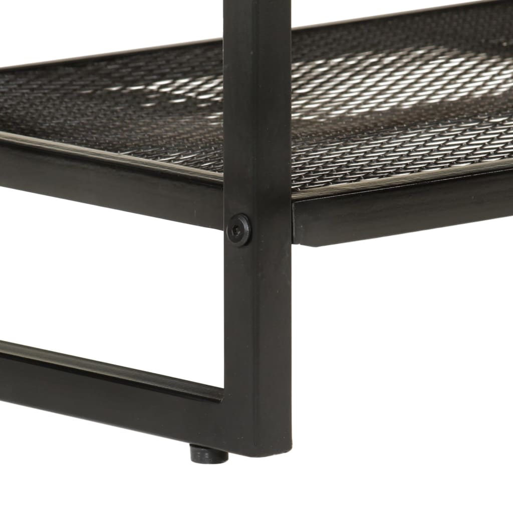 Banc à chaussures 110x35x45 cm bois massif d'acacia et fer - XIOS