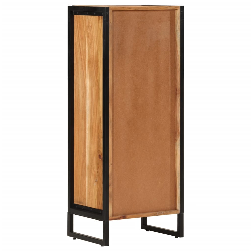 Armoire de salle de bain bois massif d'acacia et fer