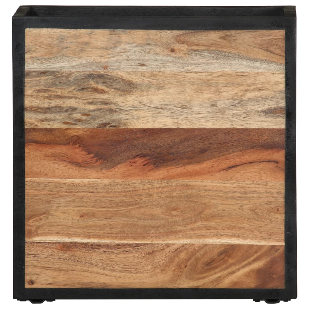 Table de chevet murale 35x35x20 cm bois massif d'acacia - XIOS