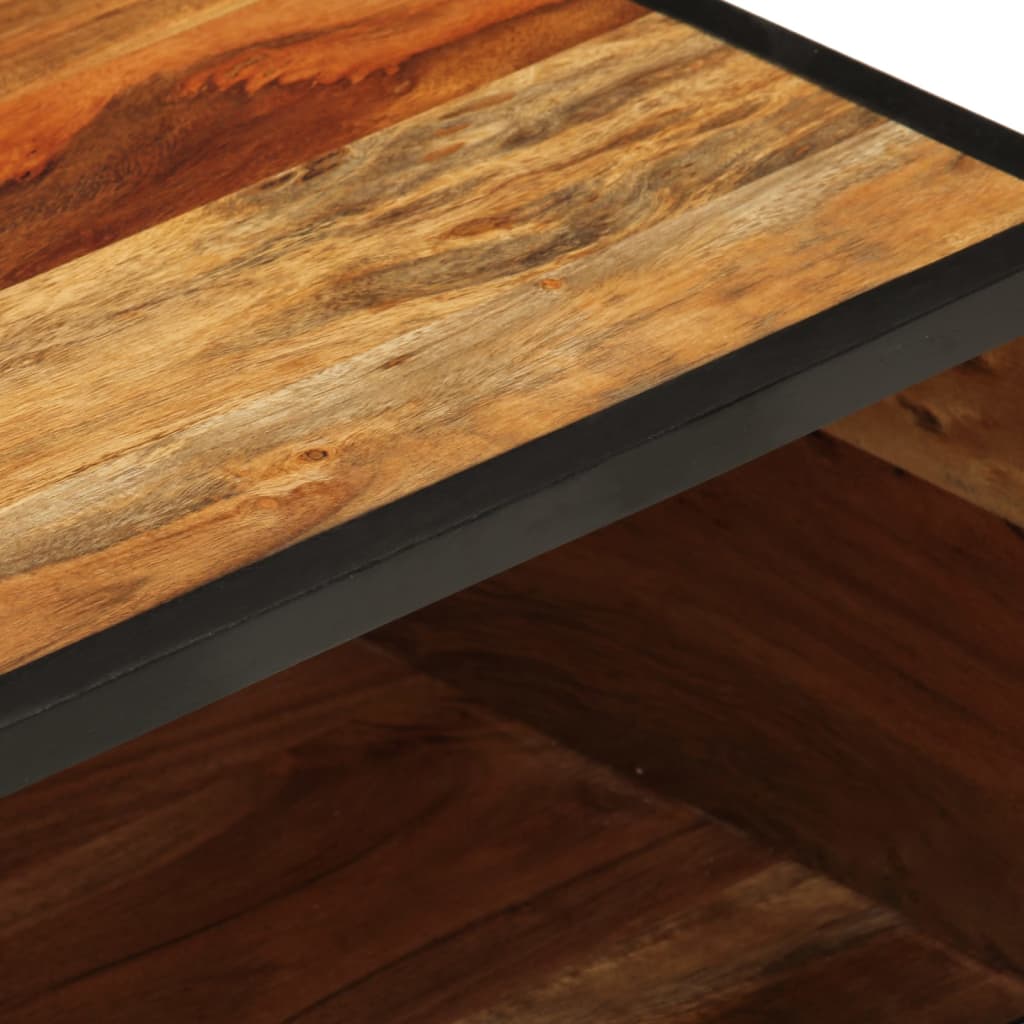 Table de chevet murale 35x35x20 cm bois massif d'acacia - XIOS