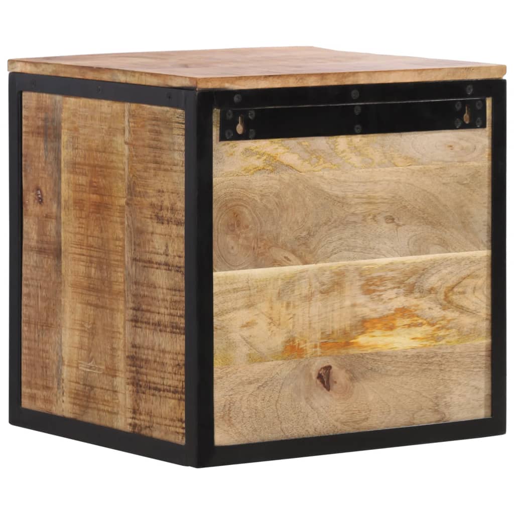 Table de chevet 40x35x40 cm bois de manguier massif - XIOS