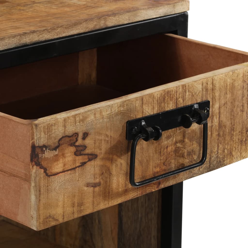 Table de chevet 40x35x40 cm bois de manguier massif - XIOS