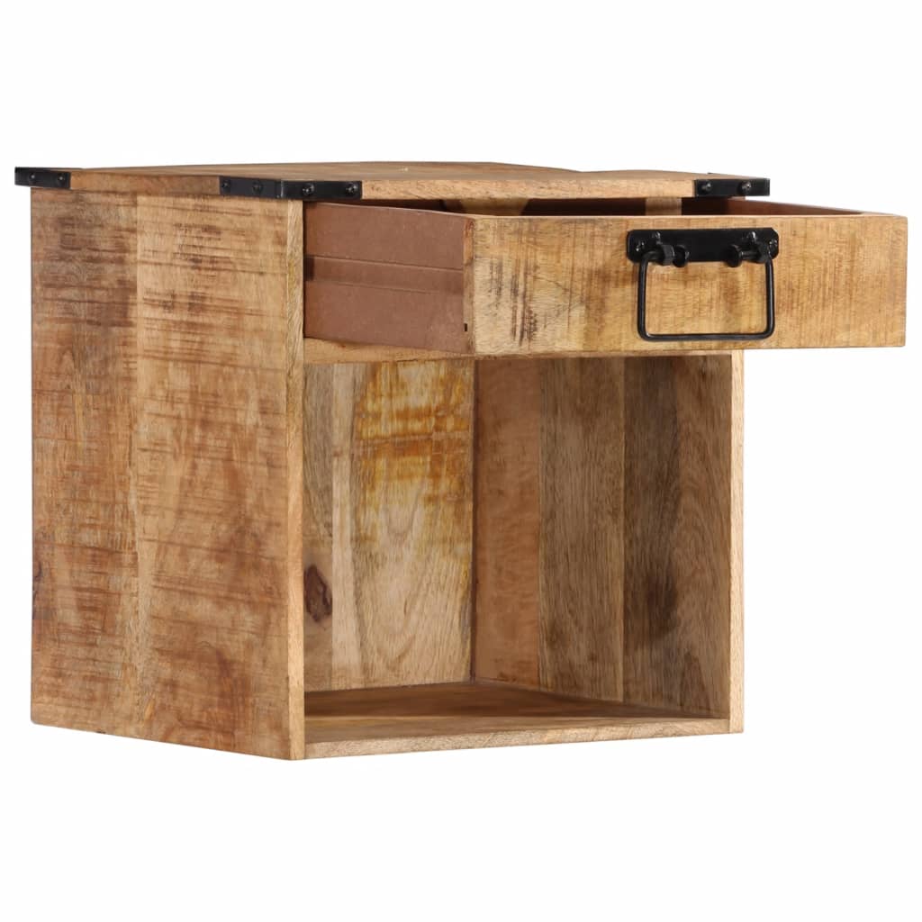 Table de chevet 40x30x37 cm bois de manguier massif - XIOS