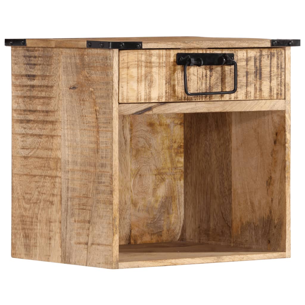 Table de chevet 40x30x37 cm bois de manguier massif - XIOS