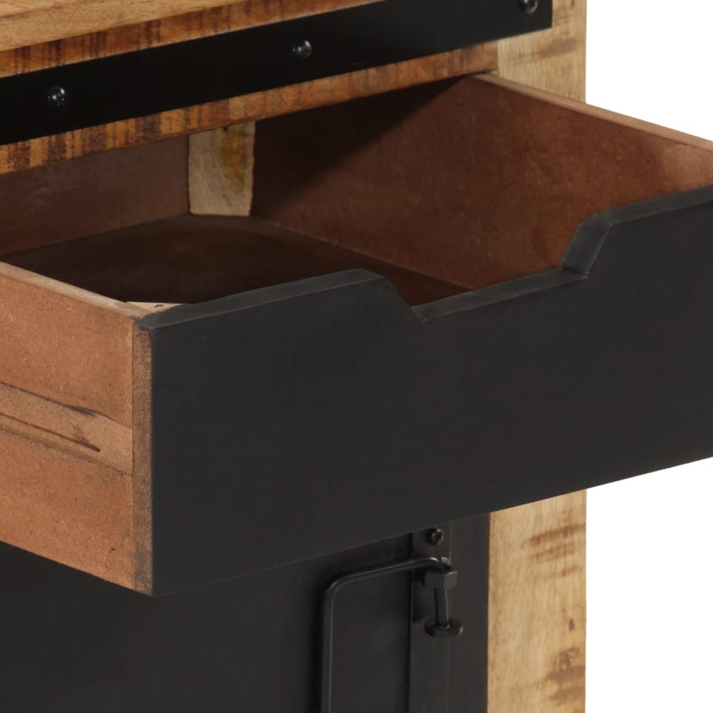 Table de chevet 45x40x45 cm bois de manguier massif - XIOS