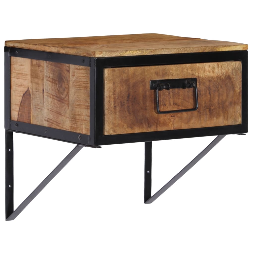 Table de chevet 40x35x40 cm bois de manguier massif - XIOS