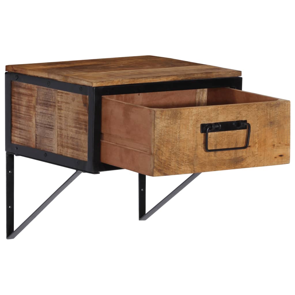 Table de chevet 40x35x40 cm bois de manguier massif - XIOS