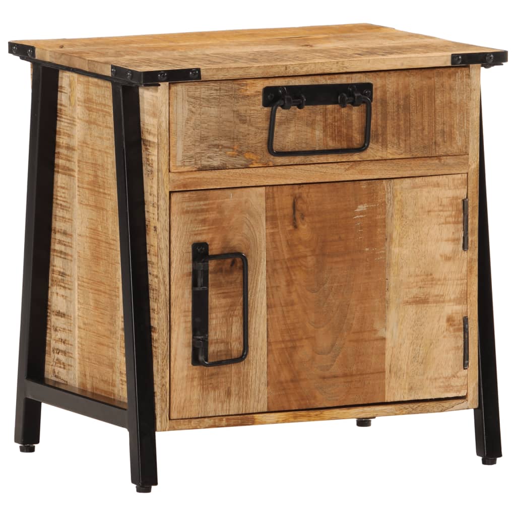 Table de chevet 40x30x42 cm bois de manguier massif - XIOS