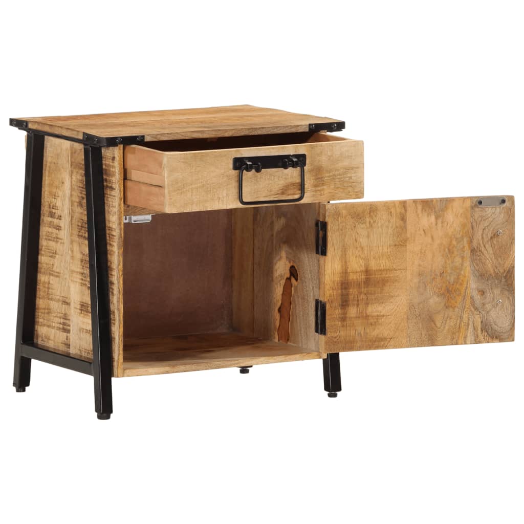 Table de chevet 40x30x42 cm bois de manguier massif - XIOS