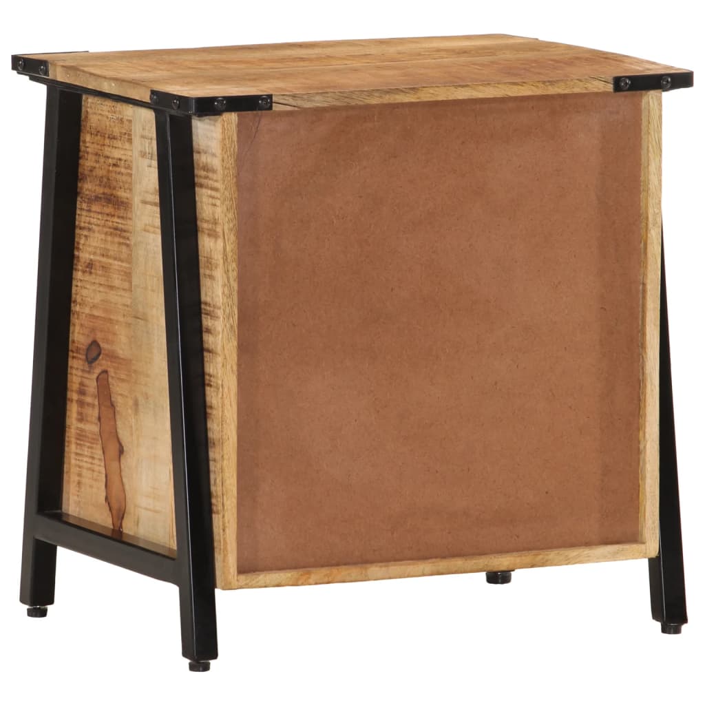 Table de chevet 40x30x42 cm bois de manguier massif - XIOS