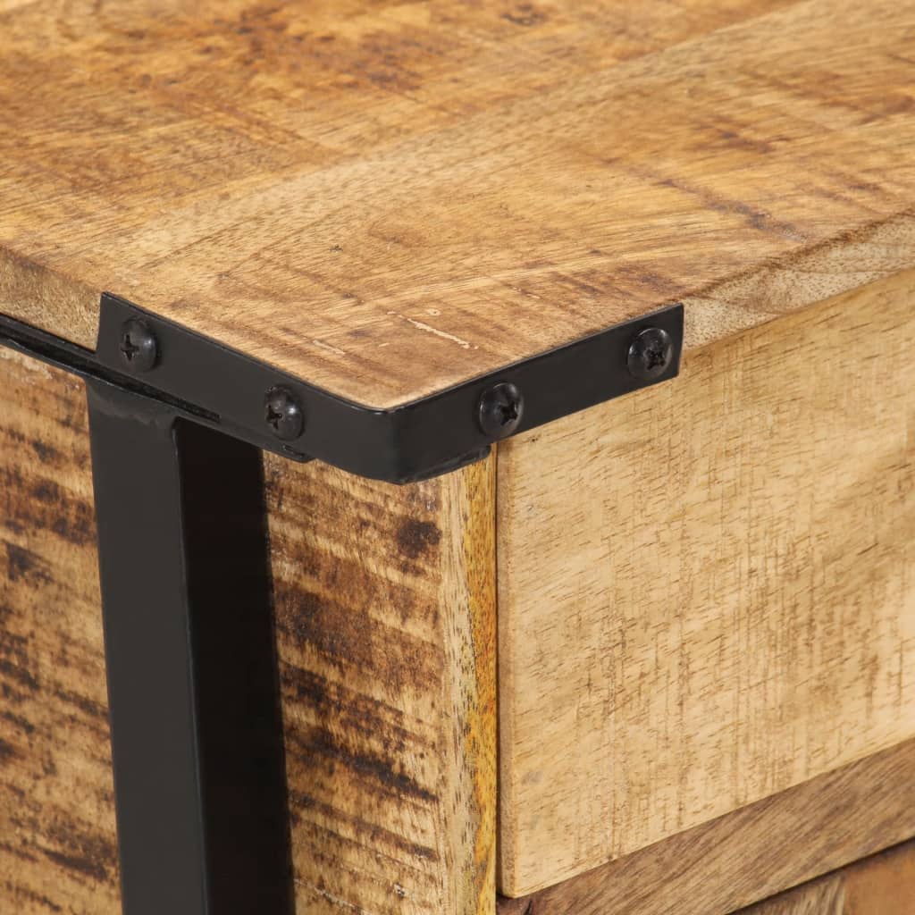 Table de chevet 40x30x42 cm bois de manguier massif - XIOS