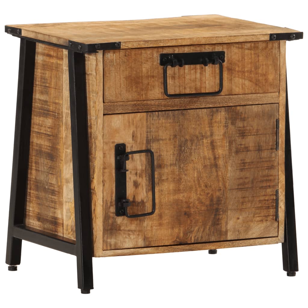 Table de chevet 40x30x42 cm bois de manguier massif - XIOS