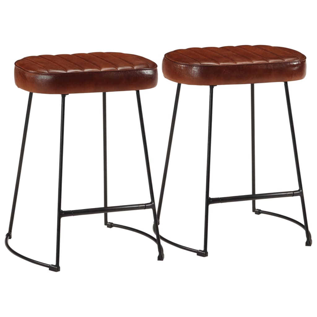 Tabourets de bar lot de 2 marron foncé 40x29,5x53 cm - XIOS