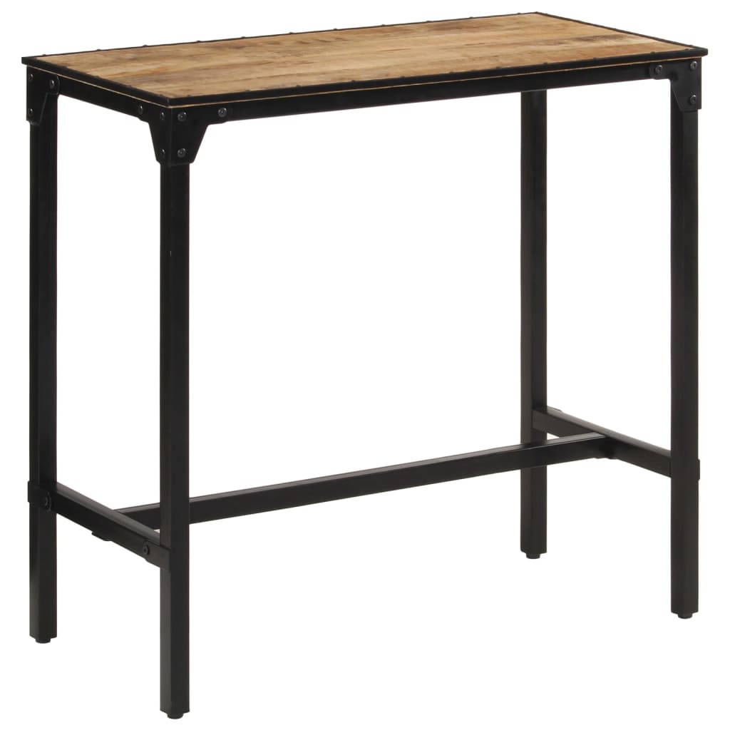 Table de bar 110x55x107 cm bois de manguier massif brut - XIOS