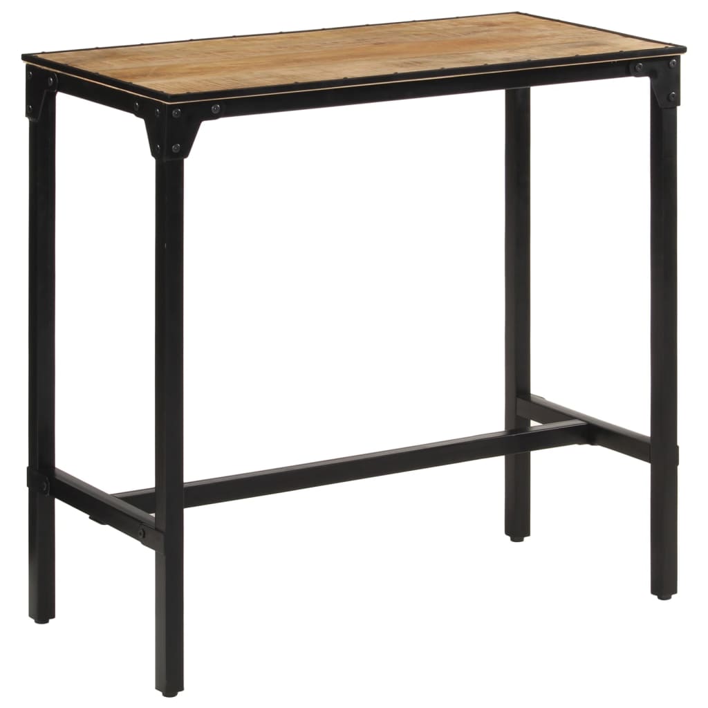 Table de bar 110x55x107 cm bois de manguier massif brut - XIOS