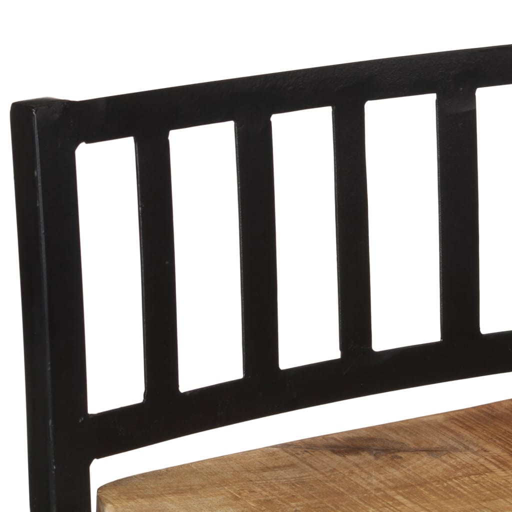 Chaises de bar lot de 4 bois de manguier massif brut - XIOS