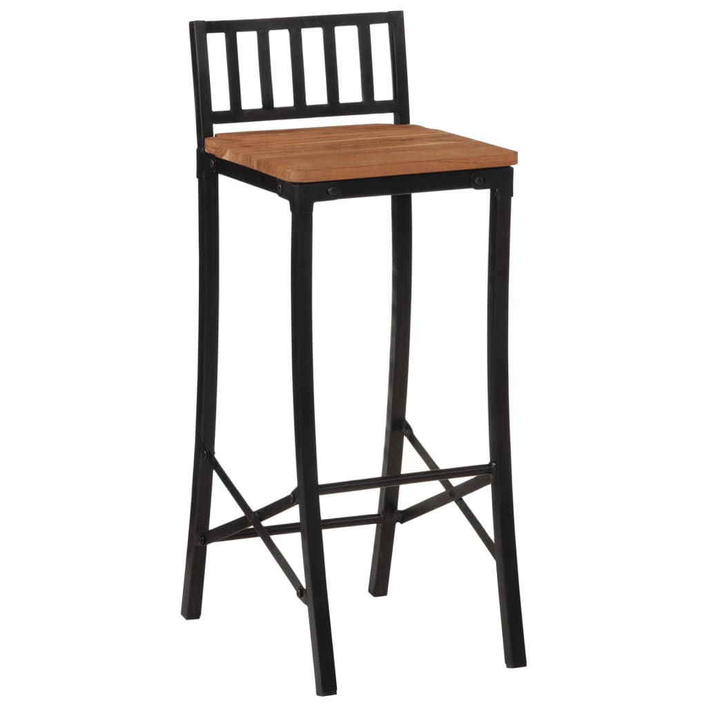Chaises de bar lot de 4 bois d'acacia massif - XIOS